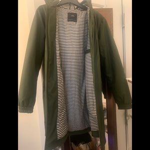 Zara Army Green Raincoat Size S